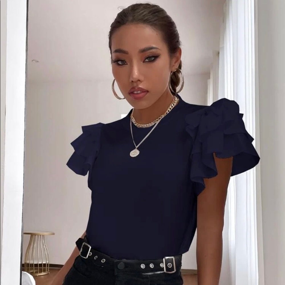 SHEIN Navy dressy t-shirt